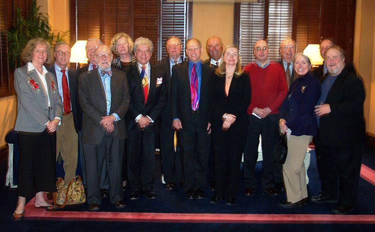 (From left, Front Row) Jerry Levine, Mentor International, John Leitner, W.J. Byrnes & Co, Hal Shenson, H. Shenson International, Janice Cooper, Pacific Resources, Nicholas Unkovic, Squire Sanders, Jeremy Potash, Potash & Company, Stephen J. Potash, Potash & Company, (From left, Back Row) Mary Kay Ryan, Atlas Asia-Pacific, Dave Kenny, Squire, Sanders & Dempsey, Joe Rollo, California Wine Institute, Susanne Stirling, California Chamber of Commerce, J.H. Dethero, Crocker National Bank, Walt Payne, Blue Diamond Growers, Roger Baccigalupi, RB International, and Everett Golden, Otis McAllister Inc.
