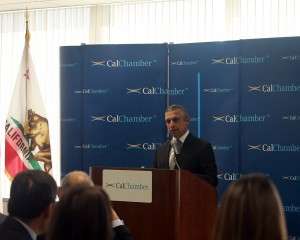 Ambassador of the Republic of Singapore to the United States Ashok Kumar Mirpuri speaks at a California Chamber of Commerce-sponsored luncheon celebrating Singapore’s 50th National Day on October 6, 2015. Photo by Sara Espinosa