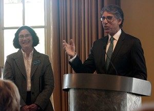 Susan Corrales-Diaz and Ambassador Khokhar