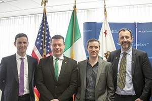 From left: Voxpro Managing Director Aidan O'Shea, Irish Minister for the Environment, Community and Local Government Alan Kelly, Voxpro USA Director Philip McNamara, and Irish Consul General in San Francisco Philip Grant.