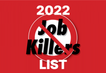 Job Killer Bills Moving in Legislature 2022 Job Killer List