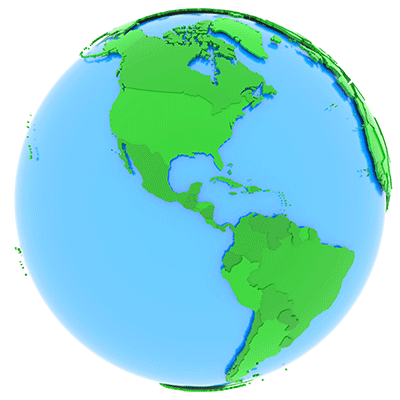 map of the americas