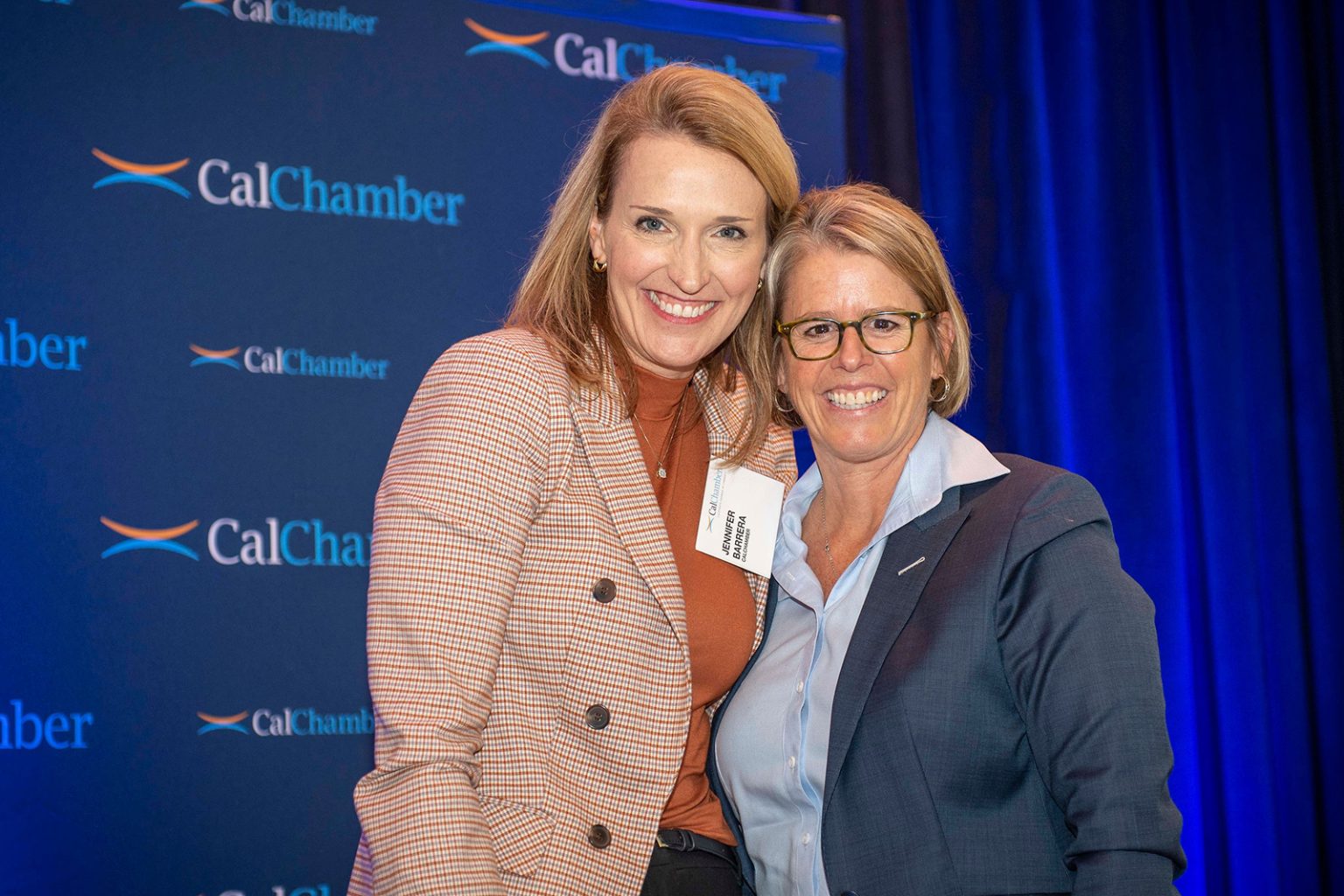 CalChamber President and CEO Jennifer Barrera (left) moderates a look at what’s coming in Governor Gavin Newsom’s second term in office featuring comments by Christy Bouma (right), the Governor’s legislative affairs secretary.