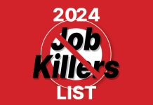 Bill Giving UI Benefits to Striking Workers Tagged a Job Killer 2024 Job Killers List