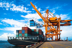 Cargo Ship Unloading