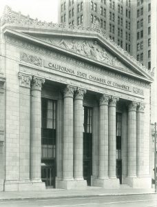 The building at 350 Bush Street in San Francisco served as headquarters for the California State Chamber of Commerce from 1938 to 1964.