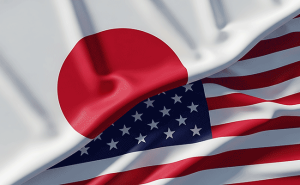 Japan and US Flags
