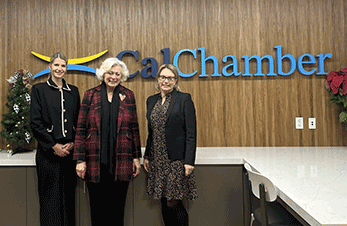 Left to right: Maria Lieto, senior trade commissioner, Consulate General of Finland - Los Angeles; Susanne Stirling, senior vice president of International, CalChamber; Ambassador Minna Laajava, consul general of Finland, Los Angeles.