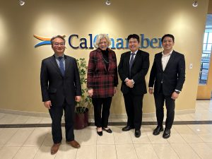 From left to right: Kyungtae Kim, Consul; Susanne Stirling, CalChamber; Deputy Consul General Hyunchul Kang; Kyeong Rok Choi, Consul.