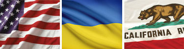 US-Ukraine-Califonia Flage
